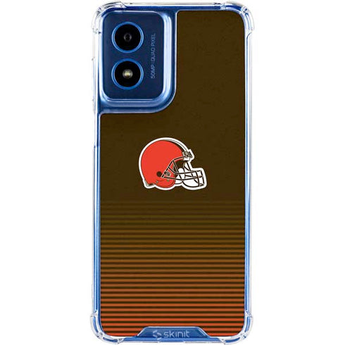 NFL Cleveland Browns Breakaway Moto G 5G (2024) Clear Case