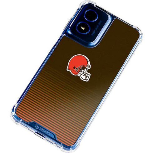 NFL Cleveland Browns Breakaway Moto G 5G (2024) Clear Case