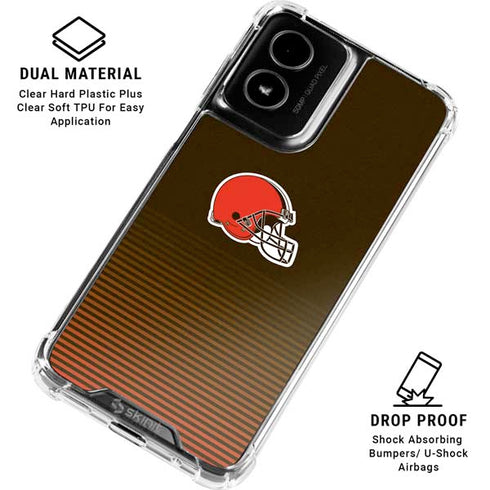 NFL Cleveland Browns Breakaway Moto G Power 5G (2024) Clear Case