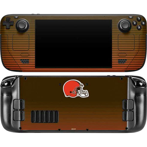 NFL Cleveland Browns Breakaway Steam Deck Handheld Gaming Computer OLED Skin