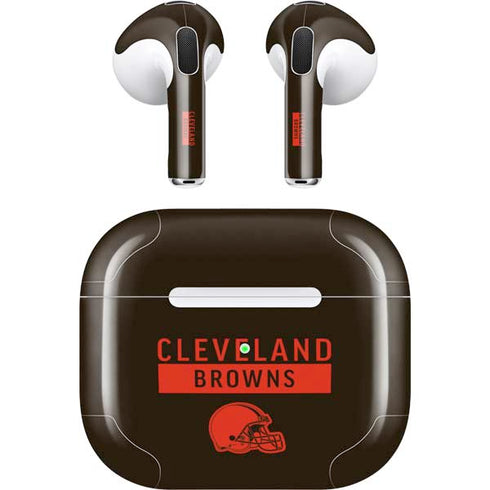 NFL Cleveland Browns Brown Performance Series Apple AirPods (3rd Gen 2021) Skin