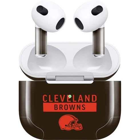 NFL Cleveland Browns Brown Performance Series Apple AirPods (3rd Gen 2021) Skin