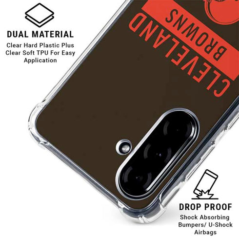 NFL Cleveland Browns Brown Performance Series Galaxy A36 5G Clear Case
