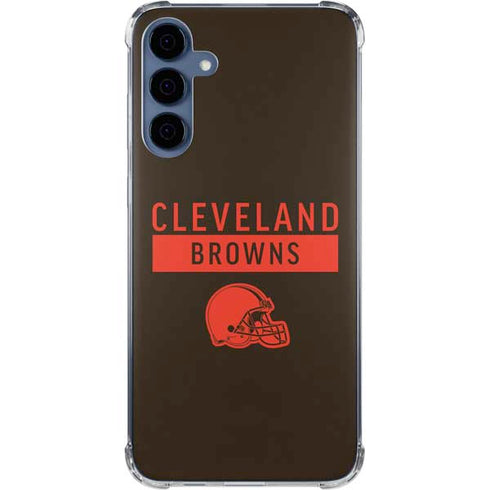 NFL Cleveland Browns Brown Performance Series Galaxy A55 5G Clear Case