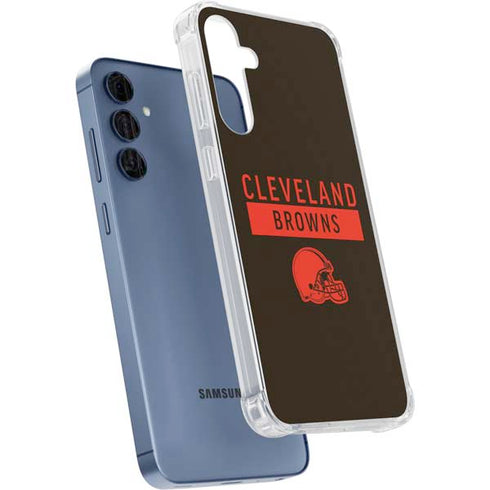 NFL Cleveland Browns Brown Performance Series Galaxy A55 5G Clear Case
