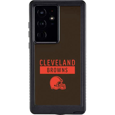 NFL Cleveland Browns Brown Performance Series Galaxy S24 Ultra Waterproof Case