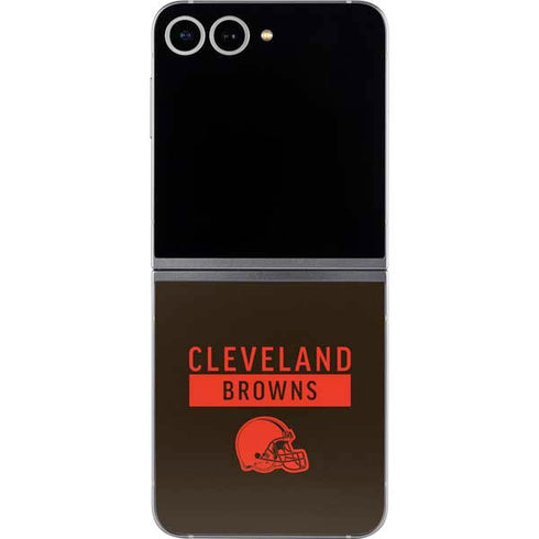 NFL Cleveland Browns Brown Performance Series Galaxy Z Flip6 Skin