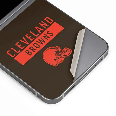 NFL Cleveland Browns Brown Performance Series Galaxy Z Flip6 Skin