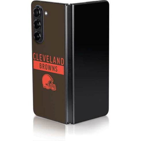 NFL Cleveland Browns Brown Performance Series Galaxy Z Fold5 5G Skin
