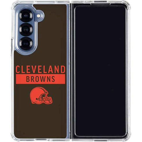NFL Cleveland Browns Brown Performance Series Galaxy Z Fold6 Clear Case