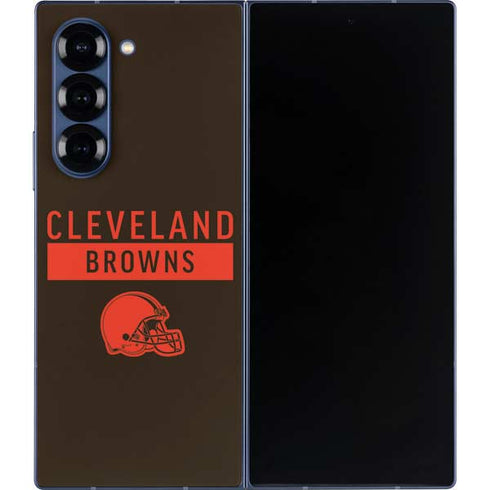 NFL Cleveland Browns Brown Performance Series Galaxy Z Fold6 Skin
