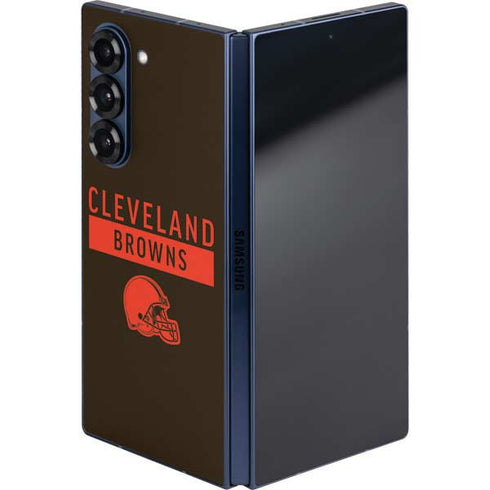 NFL Cleveland Browns Brown Performance Series Galaxy Z Fold6 Skin