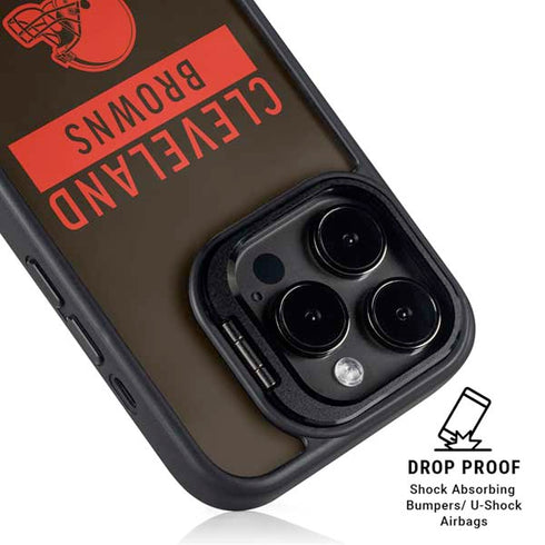 NFL Cleveland Browns Brown Performance Series iPhone 14 Pro Kickstand Case