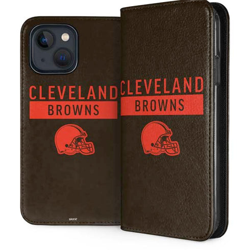 NFL Cleveland Browns Brown Performance Series iPhone 15 Plus Folio Case