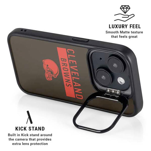 NFL Cleveland Browns Brown Performance Series iPhone 15 Plus Kickstand Case