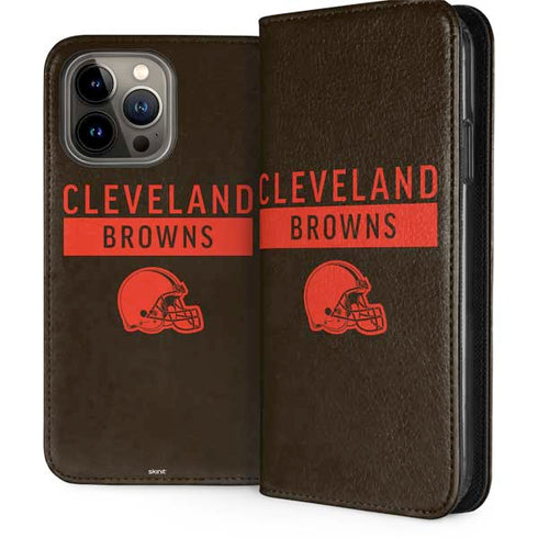 NFL Cleveland Browns Brown Performance Series iPhone 15 Pro Max Folio Case