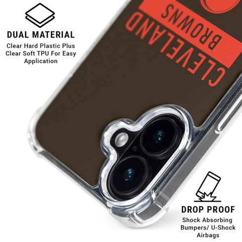 NFL Cleveland Browns Brown Performance Series iPhone 16 MagSafe Case