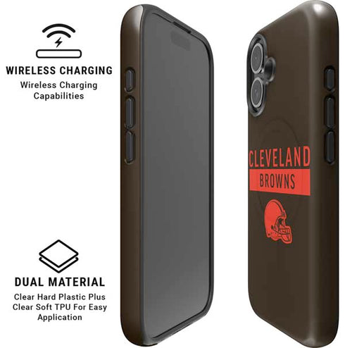 NFL Cleveland Browns Brown Performance Series iPhone 16 Plus Magsafe Impact Case