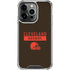 NFL Cleveland Browns Brown Performance Series iPhone 16 Pro Clear Case