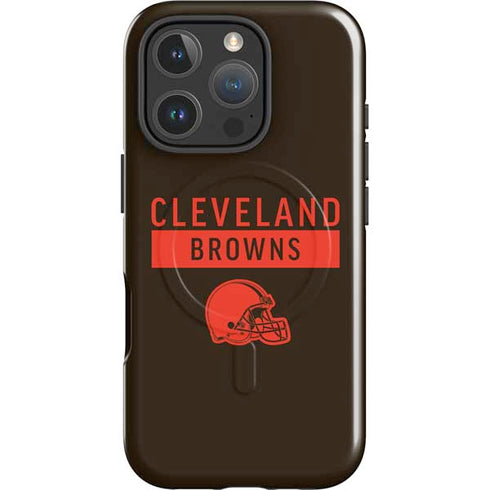 NFL Cleveland Browns Brown Performance Series iPhone 16 Pro Magsafe Impact Case