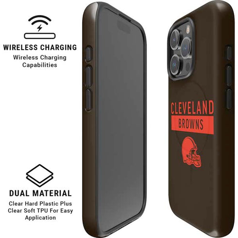 NFL Cleveland Browns Brown Performance Series iPhone 16 Pro Magsafe Impact Case