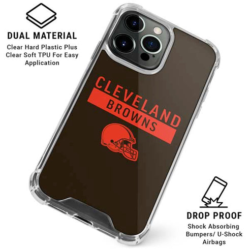 NFL Cleveland Browns Brown Performance Series iPhone 16 Pro Max Clear Case