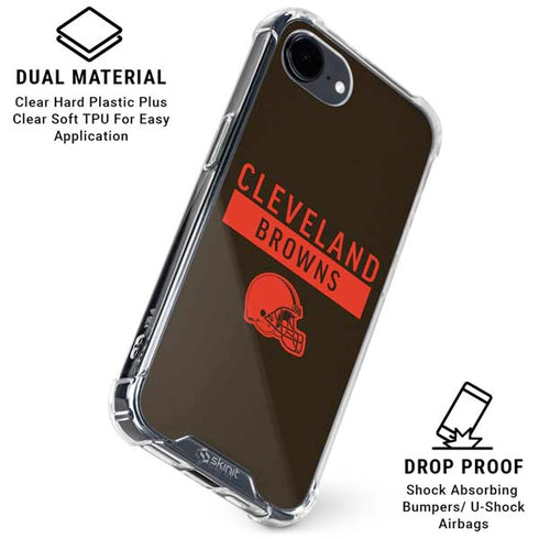 NFL Cleveland Browns Brown Performance Series iPhone 16e Clear Case