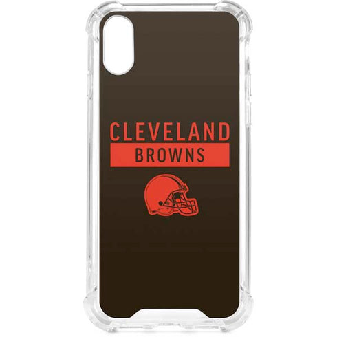 NFL Cleveland Browns Brown Performance Series iPhone XS Clear Case