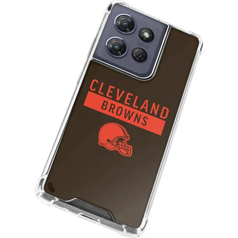 NFL Cleveland Browns Brown Performance Series Moto G 5G (2025) Clear Case