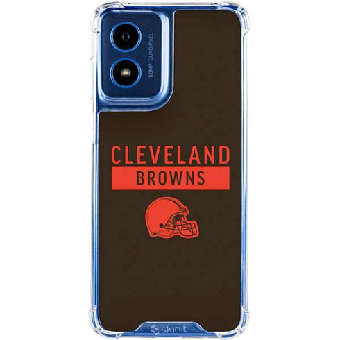 NFL Cleveland Browns Brown Performance Series Moto G 5G (2024) Clear Case