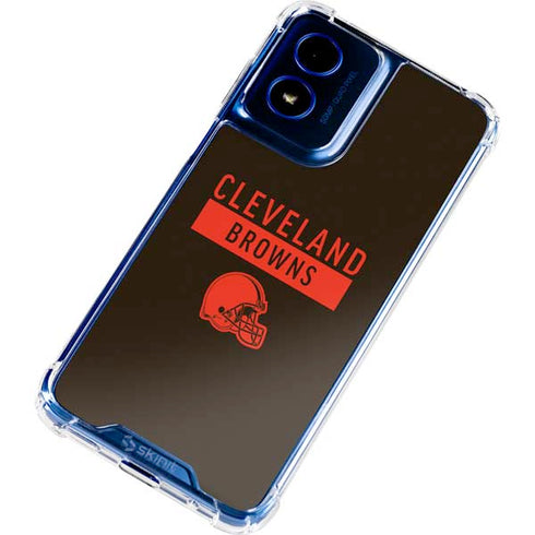 NFL Cleveland Browns Brown Performance Series Moto G 5G (2024) Clear Case
