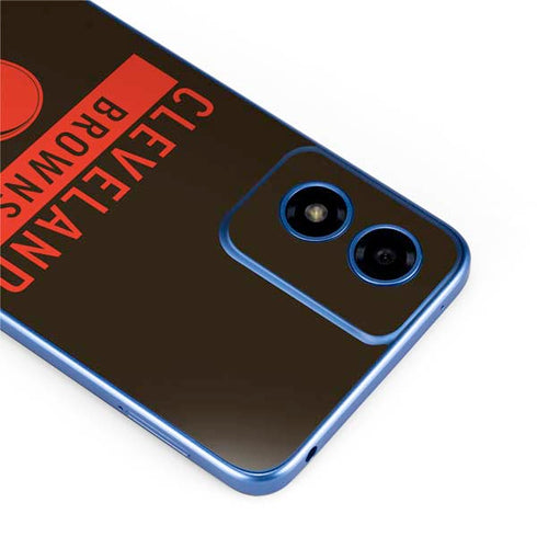NFL Cleveland Browns Brown Performance Series Moto G Play 4G (2024) Skin
