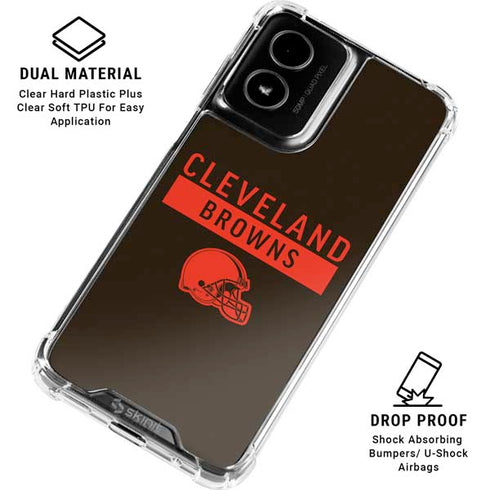 NFL Cleveland Browns Brown Performance Series Moto G Power 5G (2024) Clear Case