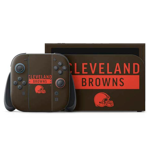 NFL Cleveland Browns Brown Performance Series Nintendo Skins