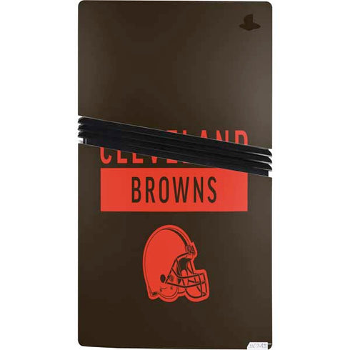 NFL Cleveland Browns Brown Performance Series PS5 Pro Console Skin