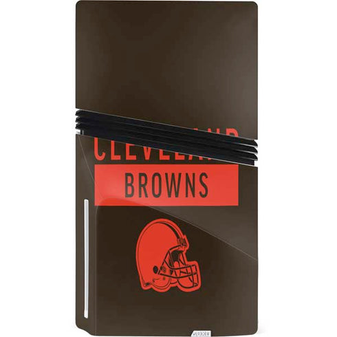 NFL Cleveland Browns Brown Performance Series PS5 Pro Disk Console Skin