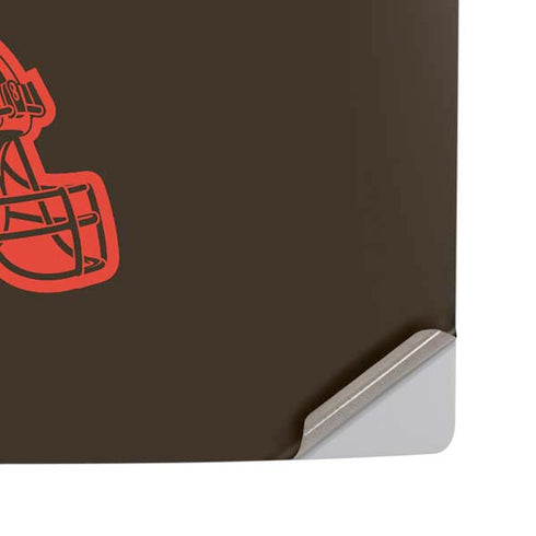 NFL Cleveland Browns Brown Performance Series PS5 Pro Disk Console Skin