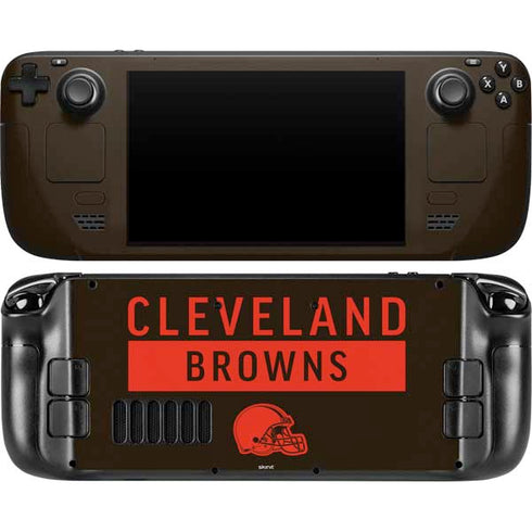 NFL Cleveland Browns Brown Performance Series Steam Deck Handheld Gaming Computer OLED Skin