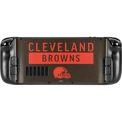 NFL Cleveland Browns Brown Performance Series Steam Deck Handheld Gaming Computer Skin