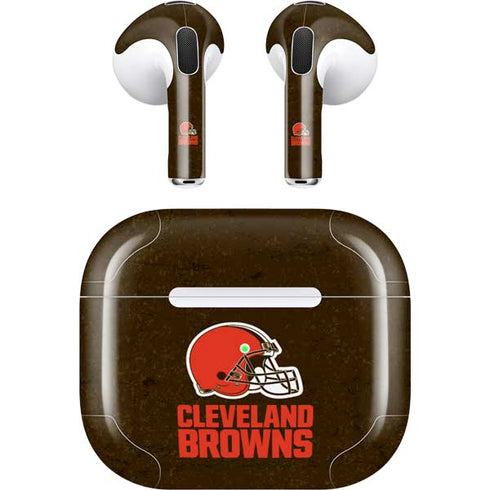 NFL Cleveland Browns Distressed Apple AirPods (3rd Gen 2021) Skin