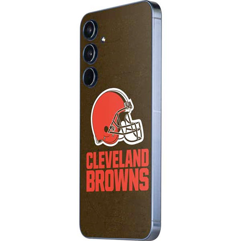 NFL Cleveland Browns Distressed Galaxy A35 5G Skin