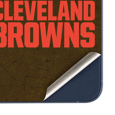 NFL Cleveland Browns Distressed Galaxy A35 5G Skin