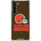 NFL Cleveland Browns Distressed Galaxy S24 FE Clear Case