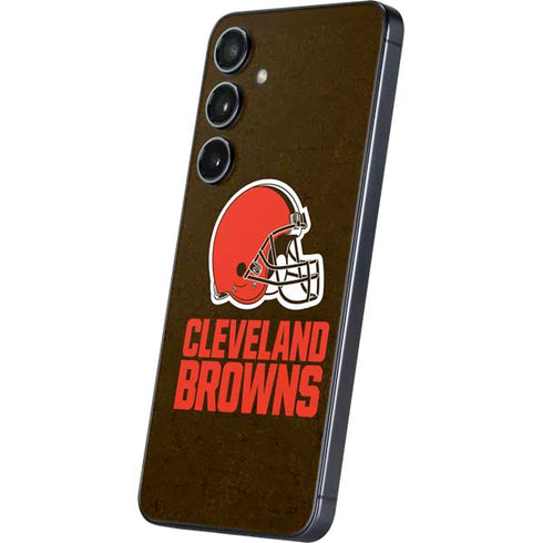 NFL Cleveland Browns Distressed Galaxy S24 Plus Skin