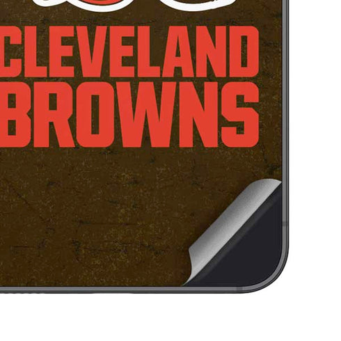 NFL Cleveland Browns Distressed Galaxy S24 Plus Skin