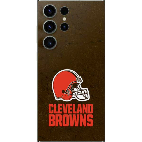 NFL Cleveland Browns Distressed Galaxy S24 Ultra Skin