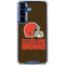 NFL Cleveland Browns Distressed Galaxy S25 Clear Case