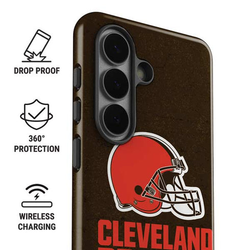 NFL Cleveland Browns Distressed Galaxy S26 Impact Case
