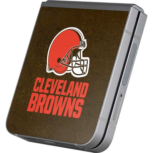 NFL Cleveland Browns Distressed Galaxy Z Flip6 Skin