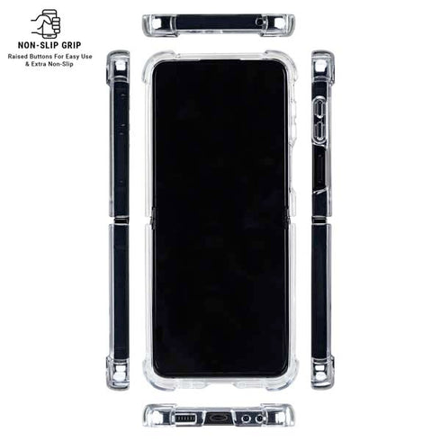 NFL Cleveland Browns Distressed Galaxy Z Flip6 Clear Case